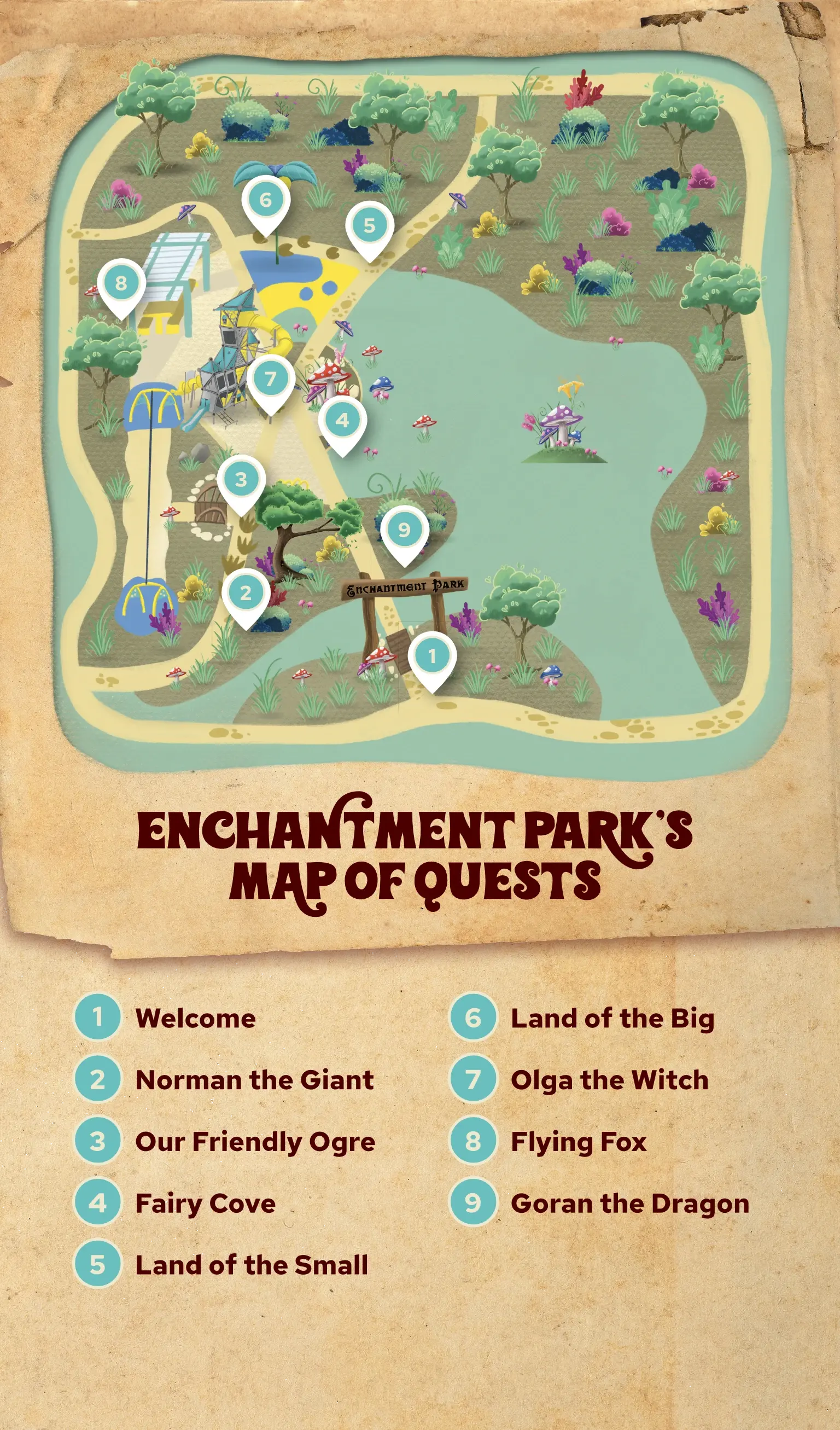 Enchantment park map